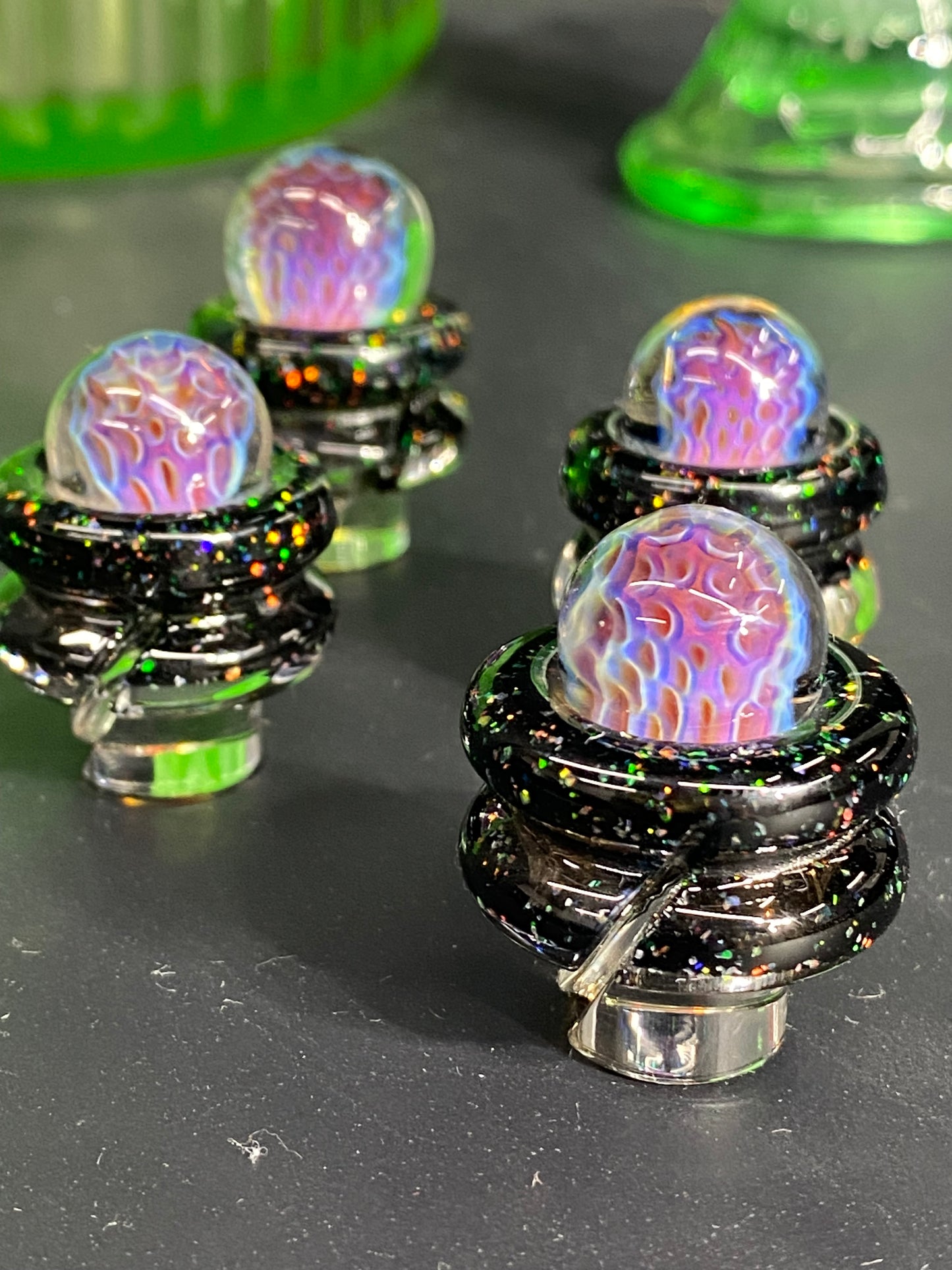 Purple Honeycombs on Cropal over classic black with an Inset Opal 3DXL Rockulus
