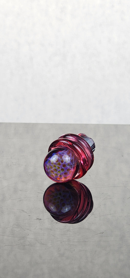 3DXL Purple Honeycomb on Gold Ruby Rockulus